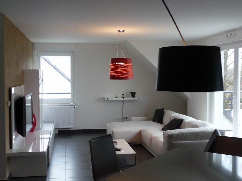 Aménagement complet d'un appartement à Offendorf (67) - Canapé cuir blanc DOIMO SOFA