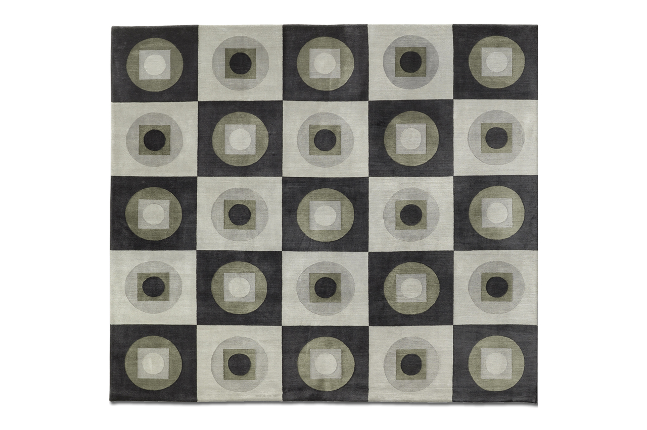 Tapis Designer    Verner Panton Quadrat Laine ou Soie